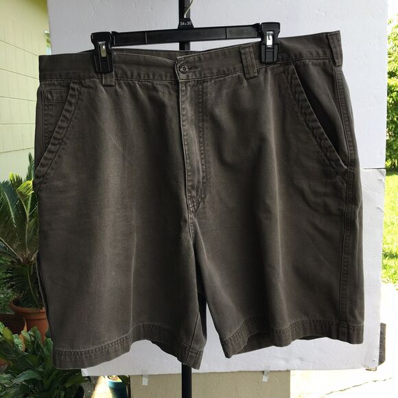 Perry Ellis  Shorts Men 38 Cargo Pockets Cotton Olive Green Work Outdoors Hiking - Picture 6 of 7